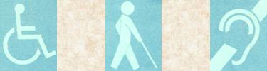 Image showing the symbols for Mobility Imparied, Sight Impaired and Hearing Impaired